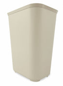 Rubbermaid 10 gal Rectangular Fire-Resistant Wastebasket, Plastic, Beige - FG254400BEIG