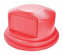 Rubbermaid BRUTE Series, Trash Can Top, Round, Dome with Push Door, 55 gal, Red - FG265788RED