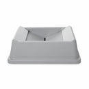 Rubbermaid Untouchable Series, Trash Can Top, Square, Drop, 35 gal, 50 gal, Gray - FG266400GRAY