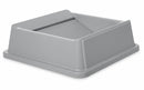 Rubbermaid Untouchable Series, Trash Can Top, Square, Drop, 35 gal, 50 gal, Gray - FG266400GRAY