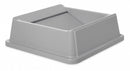 Rubbermaid Untouchable Series, Trash Can Top, Square, Drop, 35 gal, 50 gal, Gray - FG266400GRAY