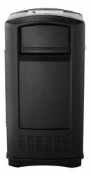 Rubbermaid 35 gal Rectangular Ashtray/Trash Can, Plastic, Black - FG9P9100BLA