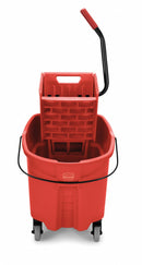 Rubbermaid Red Polypropylene Mop Bucket and Wringer, 8-3/4 gal. - FG758888RED