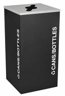 Tough Guy 24 gal Square Recycling Can, Metal, Black - 5UJC3