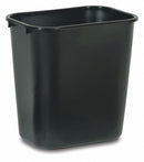 Rubbermaid 7 gal Rectangular Wastebasket, Plastic, Black - FG295600BLA