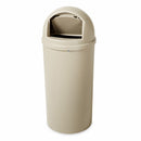 Rubbermaid 15 gal Round Trash Can, Plastic, Beige - FG816088BEIG