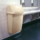 Rubbermaid 15 gal Rectangular Fire-Resistant Trash Can, Plastic, Beige - FG782200BEIG