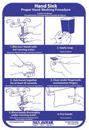 San Jamar Hand Washing Chart, 7 1/2 in x 9 1/4 in - HWWLCTGR