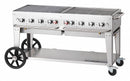Crown Verity 129000 BtuH Stainless Steel Gas Grill with Two 20 lb. Tanks - MCB-60