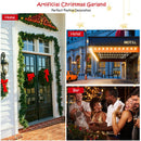 9 Feet Pre-Lit Artificial Christmas Garland With LED Lights