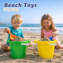 6 Pack Beach Buckets With Shovels – 7.5" Sand Pails & Shovels