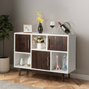 Wood Display Sideboard Storage Cabinet With Storage Compartments