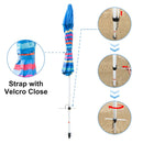 7 Feet Beach Umbrella with Sand Anchor, Push Button Tilt and Carry Bag