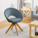 Swivel Accent Chair With Oversized Upholstered Seat for Home Office-Gray