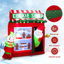 6.3 Feet Inflatable Gingerbread Cookie Shop With Santa Claus