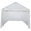 Replacement Cover for 12 x 20-Feet 8 Legs Carport Shelter with Rings, White (Frame & Top Cover Not Included)