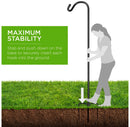 Adjustable Metal Garden Shepherd Hooks - Black