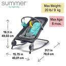 2-in-1 Bouncer & Rocker Duo - Gray and Teal
