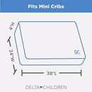Twinkle Stars Breathable 4-inch Mini Crib Mattress with Removable/Machine Washable Cover