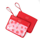 Leatherette Snack Pouch Sack 2pk - Strawberries