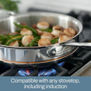 16pcCopper Core 5-Ply Stainless Steel Cookware Set - Silver