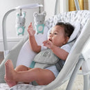 2-in-1 Multi-Direction Compact Baby Swing & Rocker - Grey