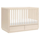 Bento 3-in-1 Convertible Storage Crib with Toddler Bed Conversion Kit and Drawers - Washed Natural