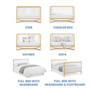 4-in-1 Baby Convertible Crib - Bianca White