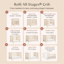 Convertible 9-in-1 Crib with Bassinet & Toddler Bed Kit - Washed Natural
