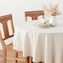 70" Cotton and Linen Blend Round Tablecloth