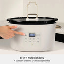 6QT Programmable Slow Cooker - Sand White