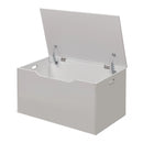 Flat Bench Top Toy and Storage Box - White