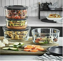 Glass 8-piece Decorated Food Storage Set - Tim Burton's The Nightmare Before Christmas