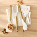 4pc Silicone/Stainless Steel Kitchen Utensil Set Champagne