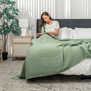 Extra Large Waffle Blanket - Twin 90” x 66” - Sage