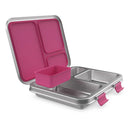 Stainless Steel Bento-Style Lunch Box - Fuchsia