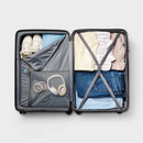 Hardside Large Checked Spinner Suitcase - Black