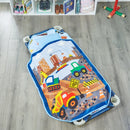 Construction Toddler Cot Nap Mat - Blue, Yellow, Green