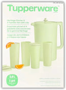 Tupperware 1 Gallon Pitcher - Blue Plastic Beverage Container