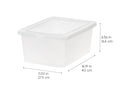 15 Qt Clear Storage Bins with Lids - 12 Pack