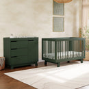 Hudson 3-In-1 Convertible Crib with Toddler Bed Conversion Kit - Forest Green
