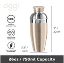 Classic Stainless Steel Cocktail Shaker - Gold