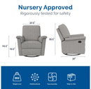 3-in-1 Gliding Swivel Nursery Recliner