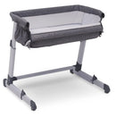 Bedside Bassinet with Zip-Down Side Wall - Grey