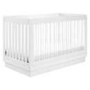 Harlow 3-in-1 Convertible Crib with Toddler Rail - White and Acrylic