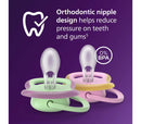 Ultra Air Pacifiers 6-18m - Spring Green/Quiet Pink - 4pk