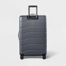 Hardside Large Checked Suitcase - Gray
