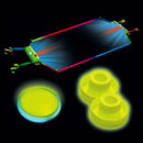 Air Hockey Table - Battery-Powered, LED Light, 2 Players
