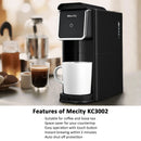 Compact Coffee Maker for Ground Coffee & Loose Tea - Single Serve, 6-12 Oz Brew, Black