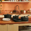 8-Piece Ceramic Cookware Set - Black